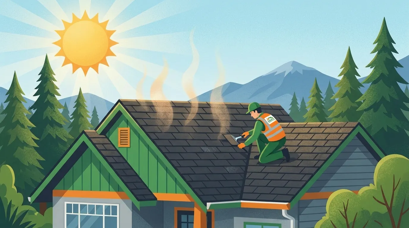 Asphalt Shingle Care in Hot Weather